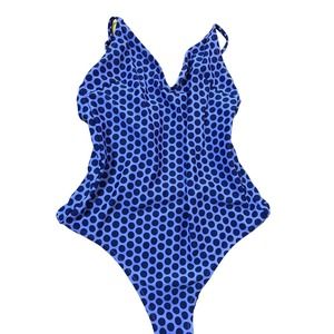 J. Crew Blue Polka Dot One Piece Swimsuit